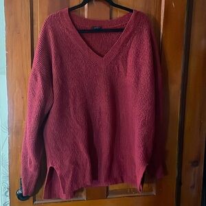 red knit halogen sweater